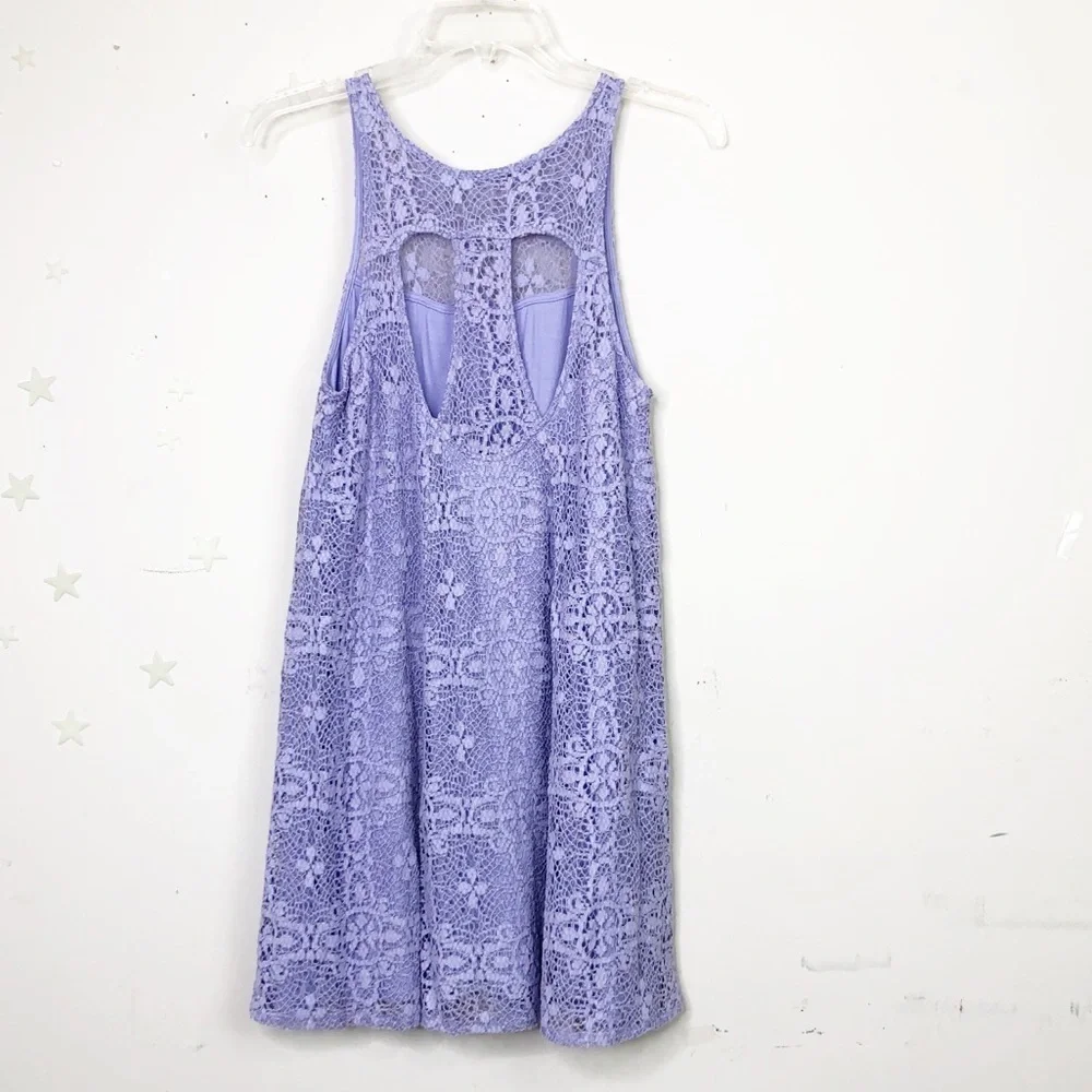 𝅺FREE People Small Lilac lace mini Dress